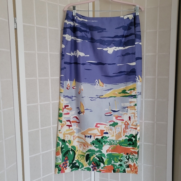 Vintage Dresses & Skirts - Vintage Wrap Cotton Maxi Skirt
